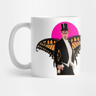 Boy with butterfly wings is chic and smokes cigarettes Mug